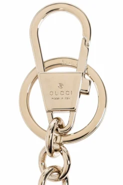Gucci ZŁOTY Mosiężny brelok do kluczy
