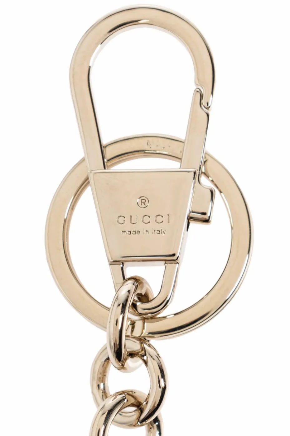 Gucci ZŁOTY Mosiężny brelok do kluczy