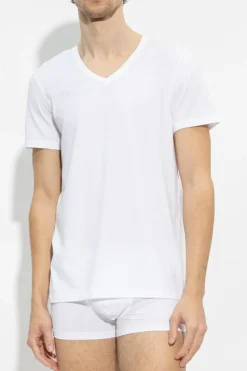 Hanro BIAŁY Bawełniany t-shirt