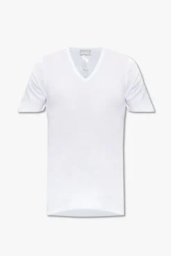 Hanro BIAŁY Bawełniany t-shirt