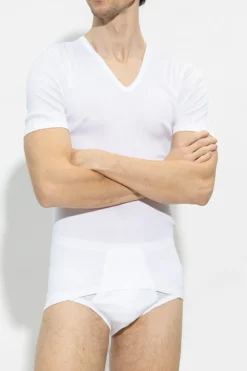 Hanro BIAŁY Bawełniany t-shirt