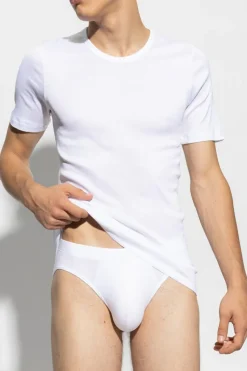 Hanro BIAŁY T-shirt bieliźniany