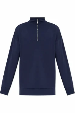 Hanro GRANATOWY Bluza z kołnierzem