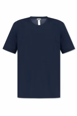 Hanro GRANATOWY T-shirt z krótkim rękawem