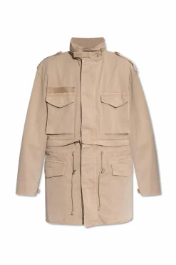 Helmut Lang beżowy Bawełniana parka