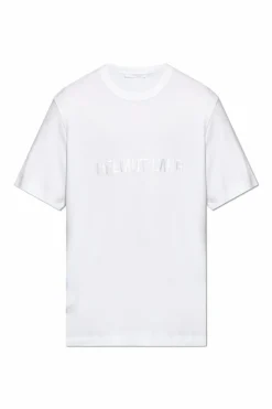 Helmut Lang BIAŁY T-shirt z logo