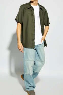 Helmut Lang BIAŁY T-shirt z logo