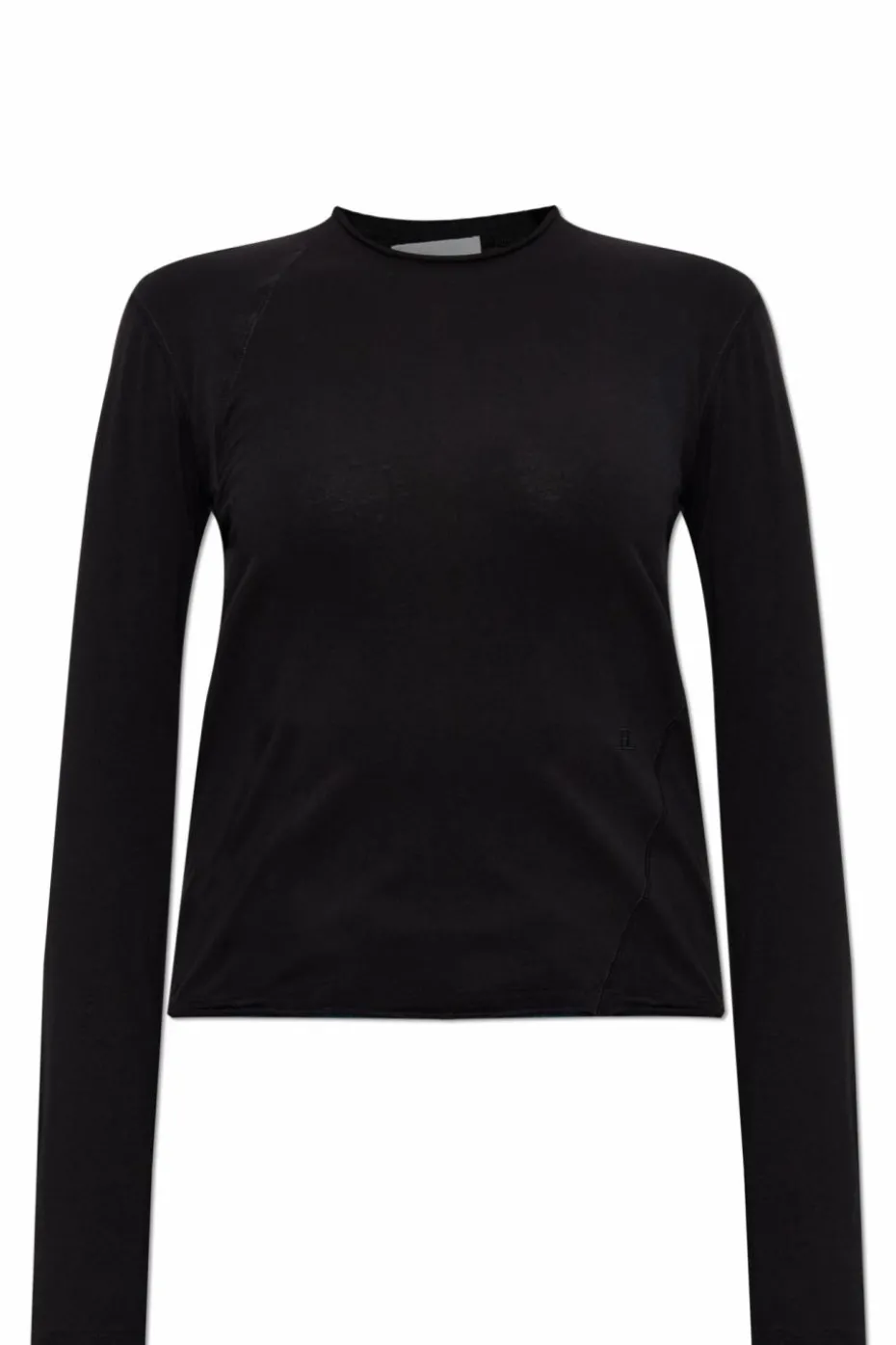 Helmut Lang CZARNY Top z wyszytym logo