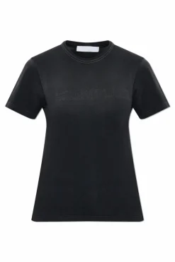 Helmut Lang CZARNY T-shirt z logo