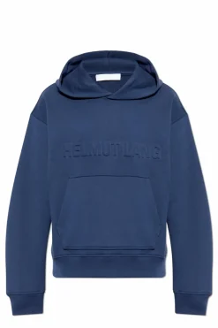 Helmut Lang GRANATOWY Bluza z logo