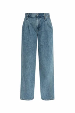 Helmut Lang NIEBIESKI Jeansy z logo