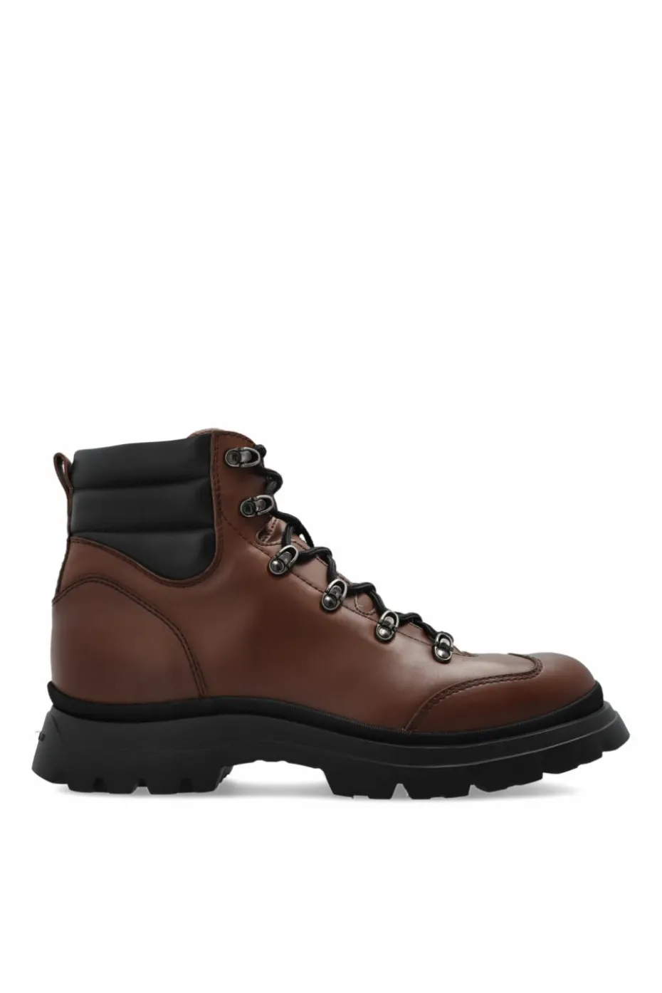 Hogan BRĄZOWY Skórzane buty za kostkę