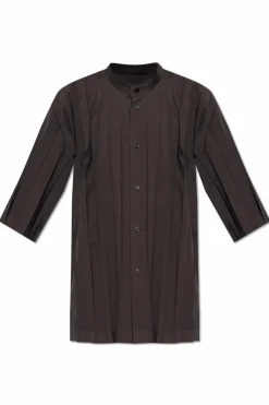 Homme Plissé Issey Miyake SZARY Plisowana koszula typu ‘oversize’