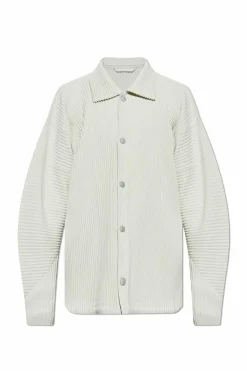 Homme Plissé Issey Miyake ZIELONY Plisowana kurtka