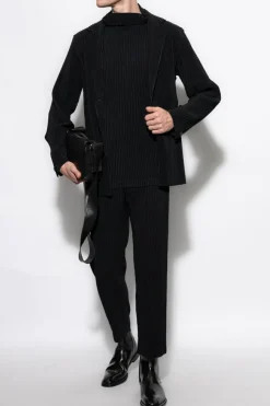 Homme Plissé Issey Miyake CZARNY Plisowane spodnie