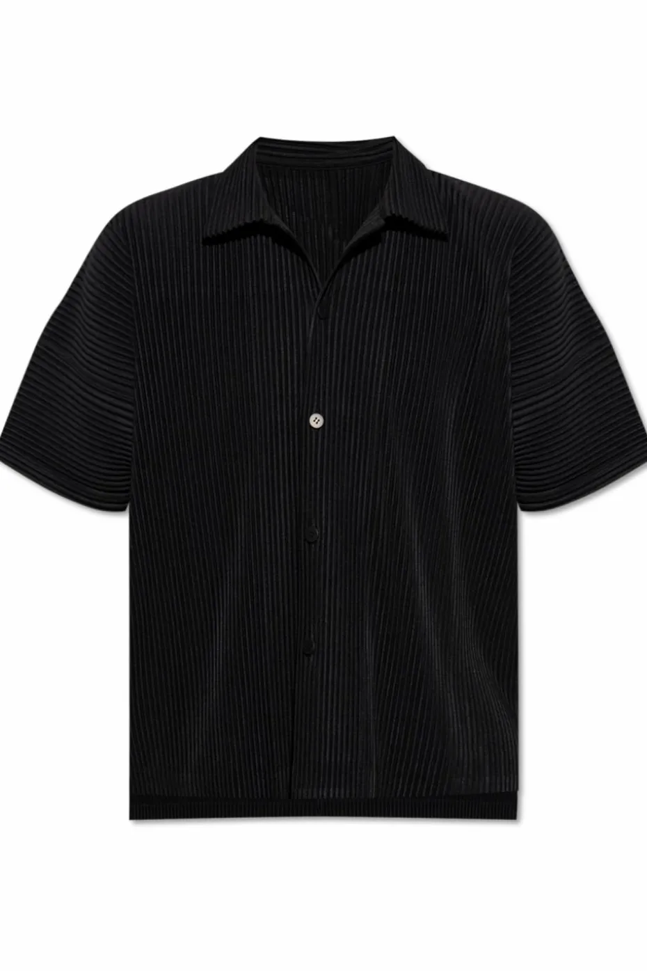 Homme Plissé Issey Miyake CZARNY Plisowana koszula