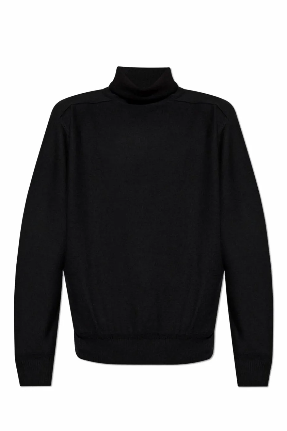 Homme Plissé Issey Miyake CZARNY Wełniany golf
