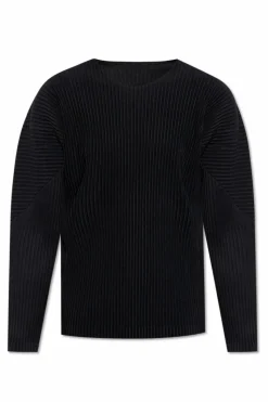 Homme Plissé Issey Miyake CZARNY Plisowana bluza