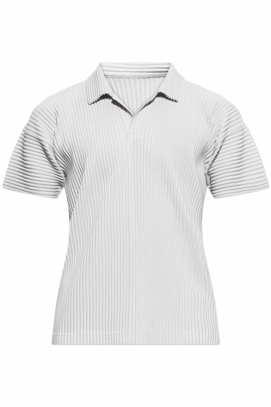 Homme Plissé Issey Miyake SZARY Plisowane polo