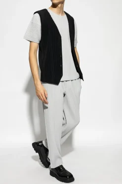 Homme Plissé Issey Miyake SZARY Plisowany t-shirt