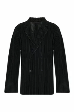 Homme Plissé Issey Miyake CZARNY Plisowana marynarka
