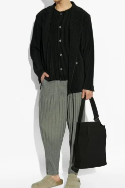 Homme Plissé Issey Miyake CZARNY Plisowana marynarka