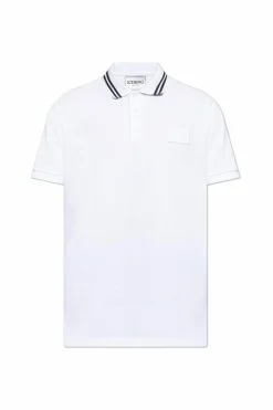Iceberg BIAŁY Polo z naszywką z logo