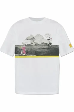 Iceberg BIAŁY T-shirt z nadrukiem