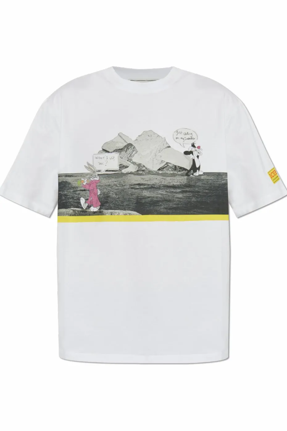 Iceberg BIAŁY T-shirt z nadrukiem