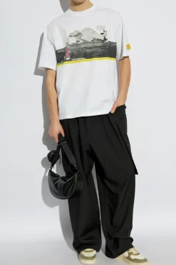 Iceberg BIAŁY T-shirt z nadrukiem
