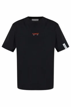 Iceberg CZARNY T-shirt z nadrukiem