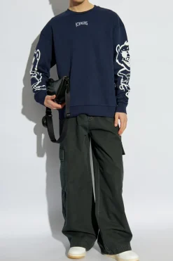 Iceberg GRANATOWY Bluza z wyszytym logo