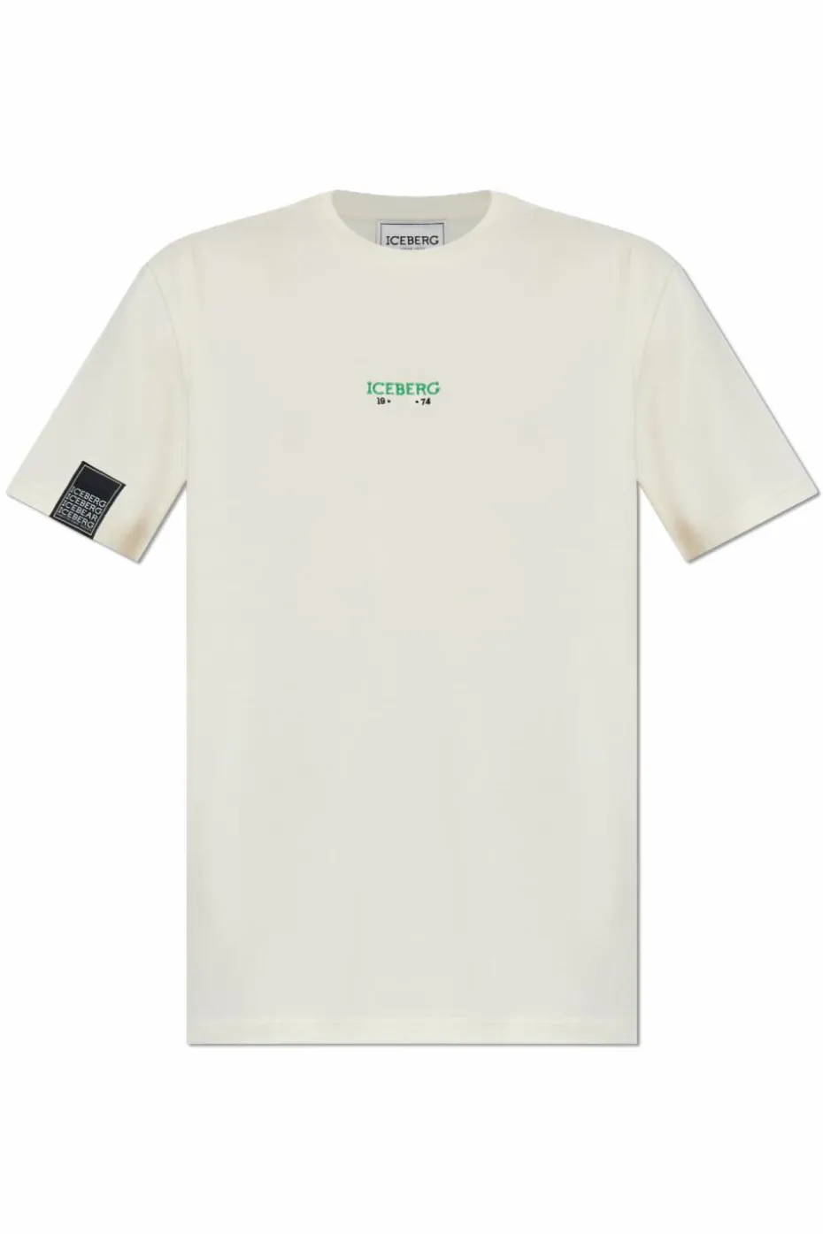 Iceberg kremowy T-shirt z nadrukiem