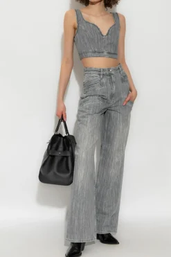 Iro SZARY Jeansowy top `Clovis`