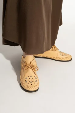 Isabel Marant beżowy Skórzane buty `Felsa`