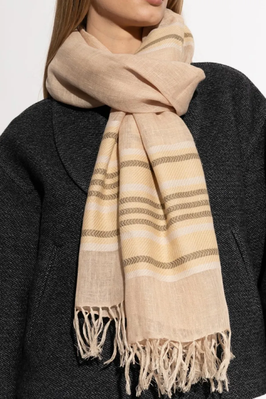 Isabel Marant beżowy Szal ‘Izali’