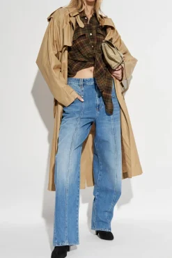 Isabel Marant beżowy Trencz ‘Freanne’