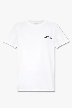 Isabel Marant BIAŁY T-shirt z logo ‘Vidal’