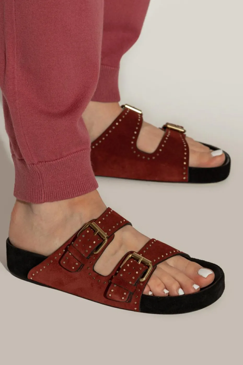 Isabel Marant BORDO Zamszowe klapki `Lennyo`