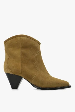Isabel Marant BRĄZOWY Botki na obcasie ‘Darizo’