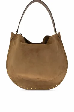 Isabel Marant BRĄZOWY Torba `Oskan` typu `hobo`