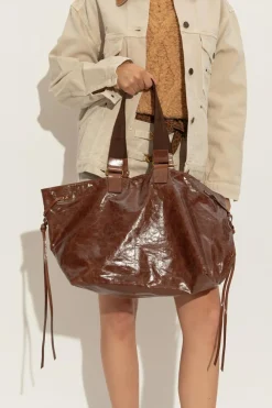 Isabel Marant BRĄZOWY Torba `Wardy` typy `shopper`
