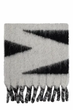 Isabel Marant CZARNY Szal z logo `Loliana`