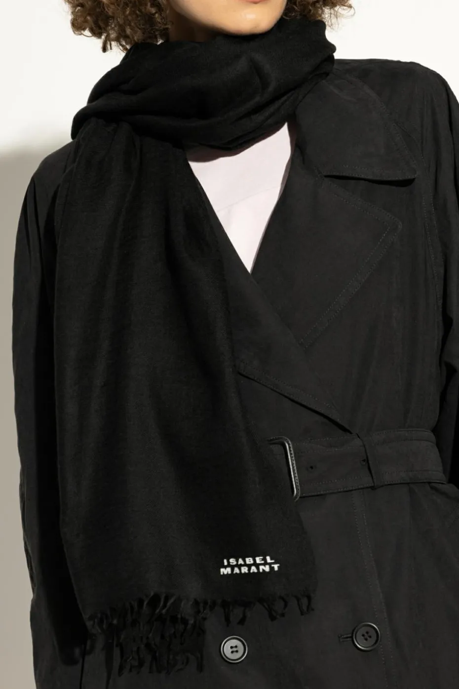 Isabel Marant CZARNY Szal `Alette`