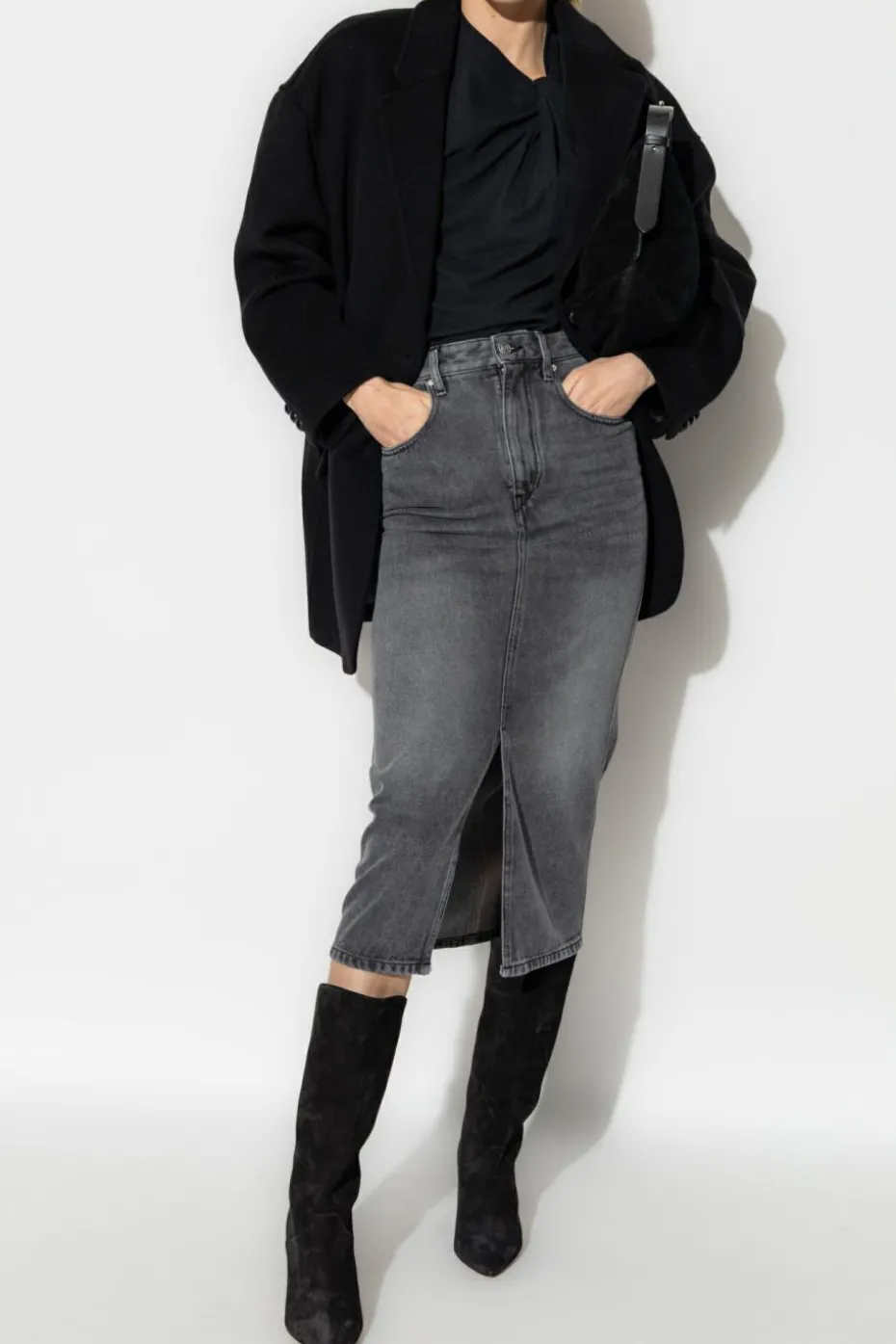 Isabel Marant CZARNY Top `Nayda`