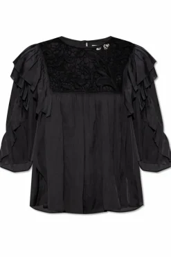 Isabel Marant CZARNY Top `Syrane`