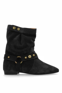Isabel Marant CZARNY Zamszowe botki `Stania`