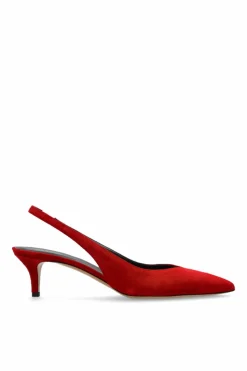 Isabel Marant CZERWONY Zamszowe buty na obcasie `Padim`