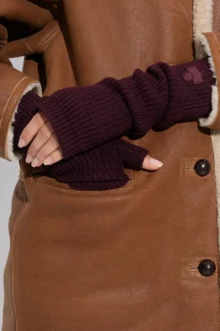 Isabel Marant FIOLETOWY Rękawiczki `Enos`