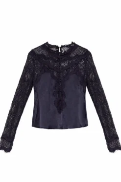 Isabel Marant GRANATOWY Top `Diem`